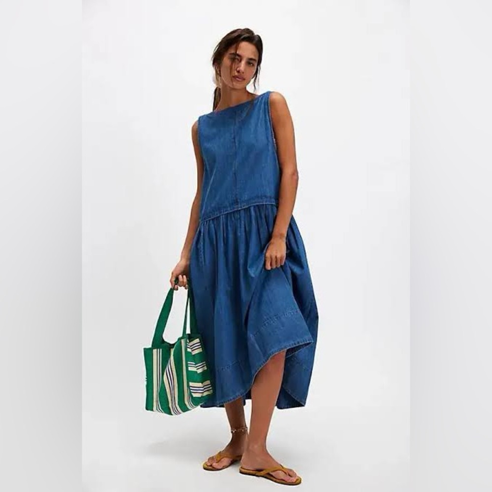 Free People Soraya Denim Midi Dress